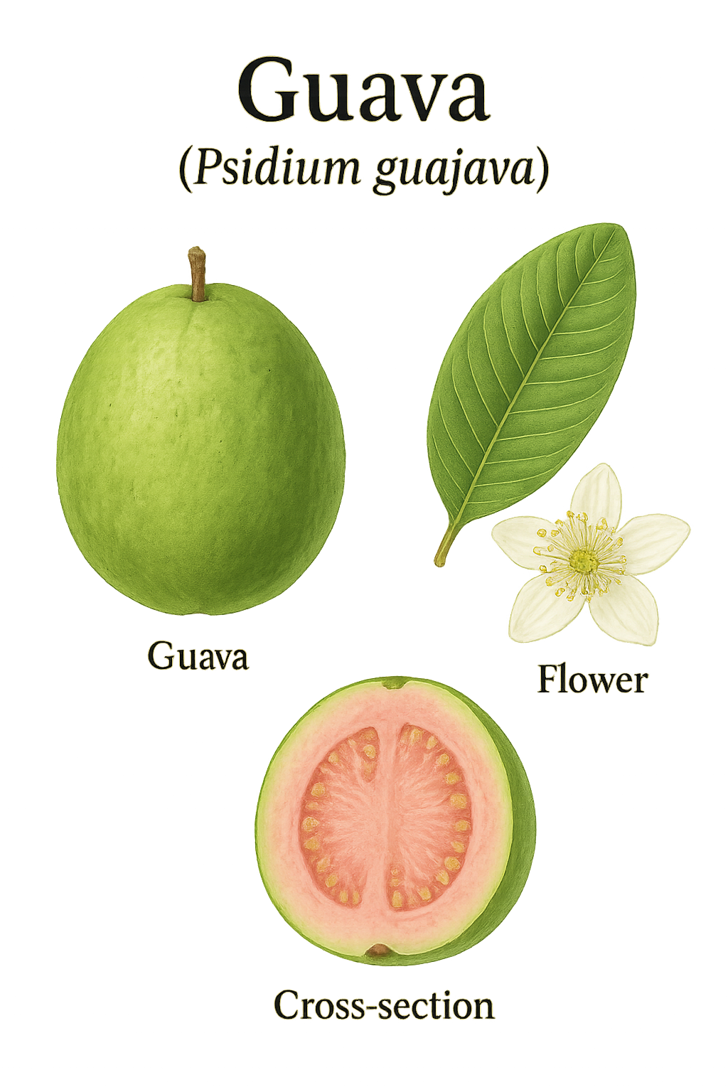 Guava botanical illustration
