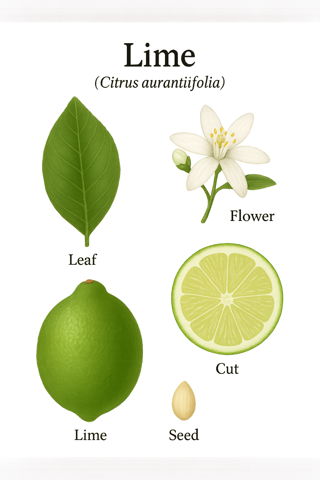 Lime botanical illustration