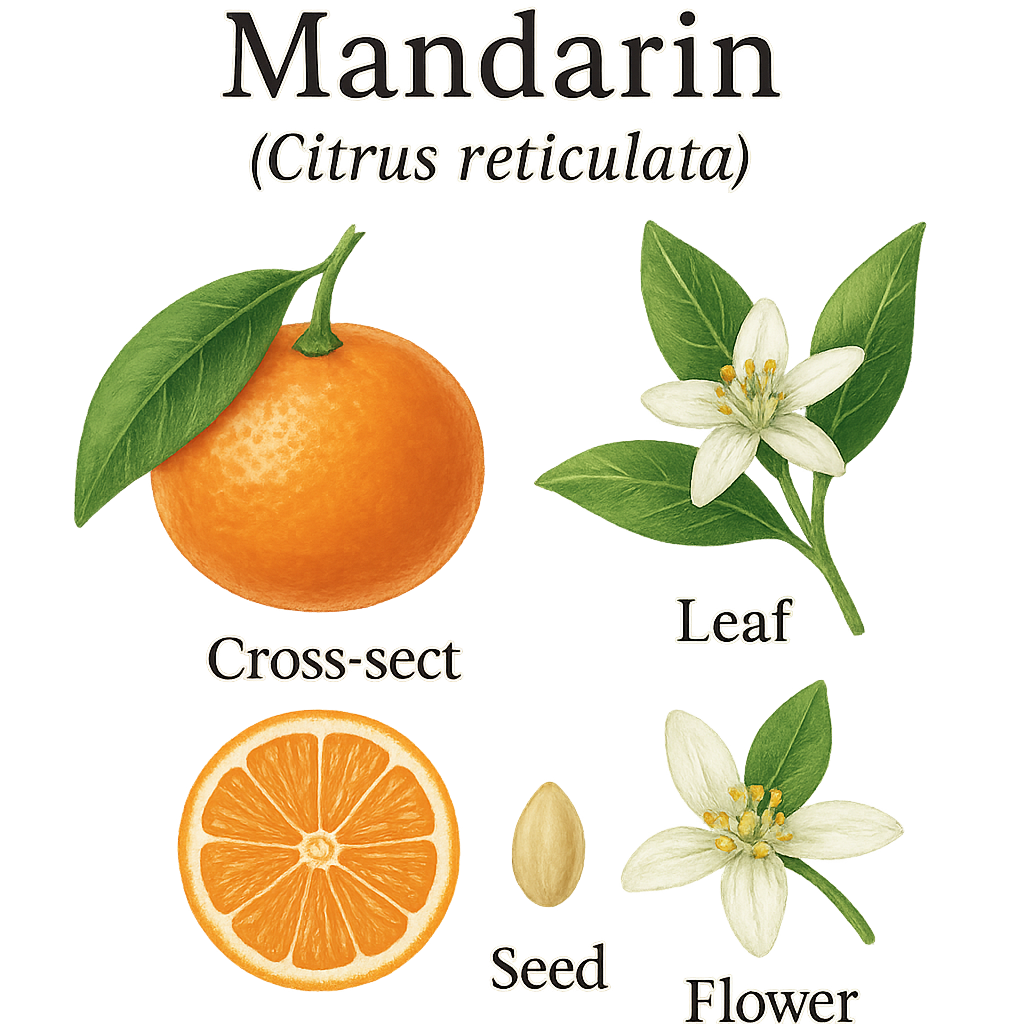 Mandarin botanical illustration