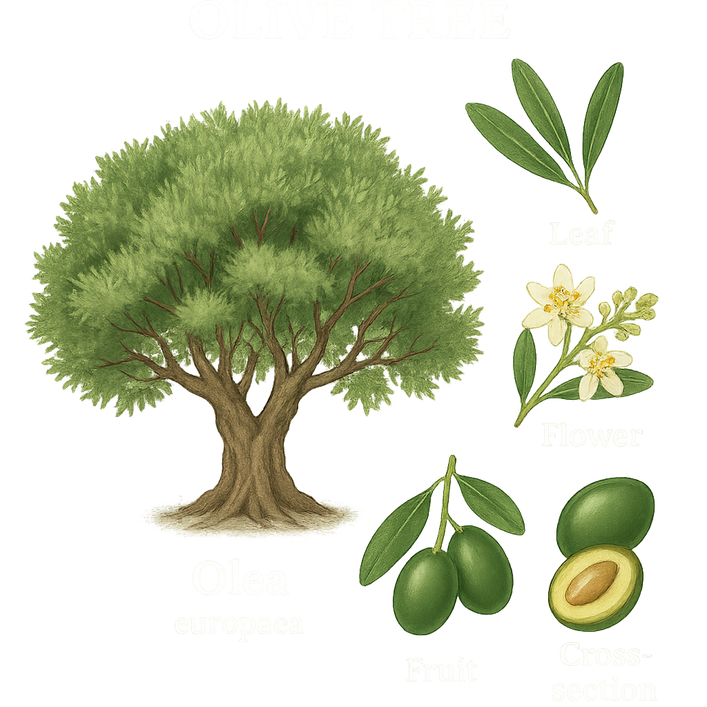 Olive Tree botanical illustration