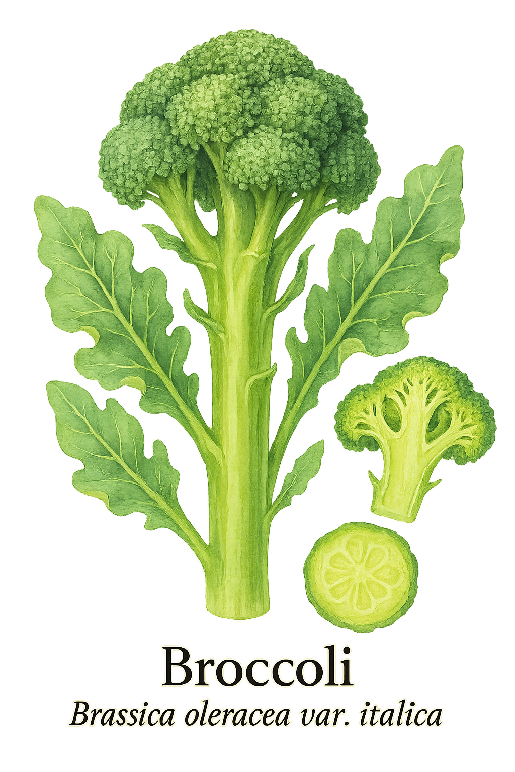 Broccoli botanical illustration