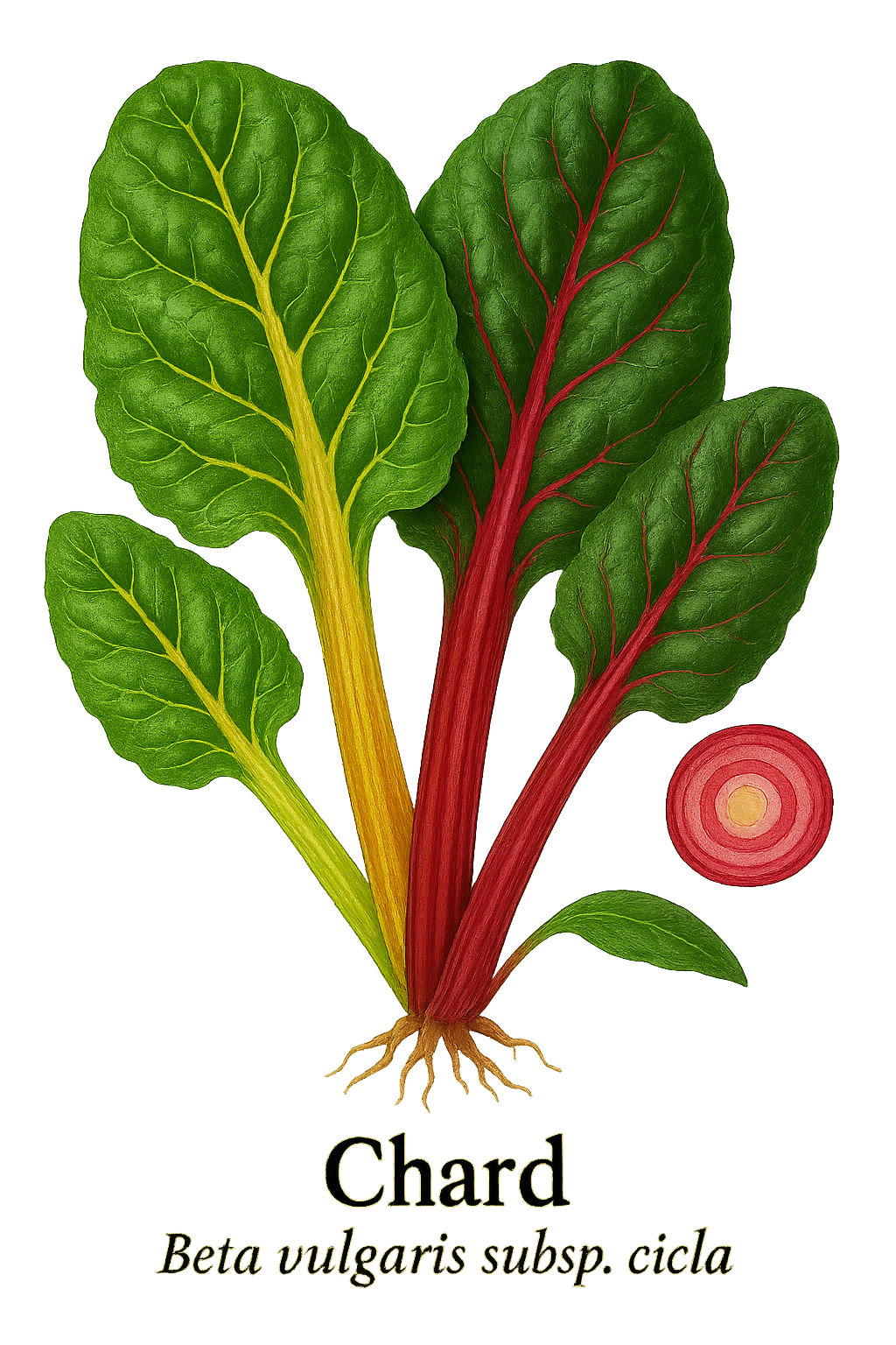 Chard botanical illustration