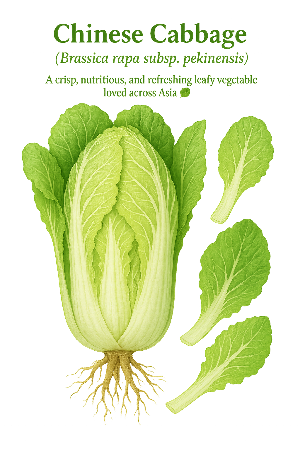 Chinese Cabbage botanical illustration
