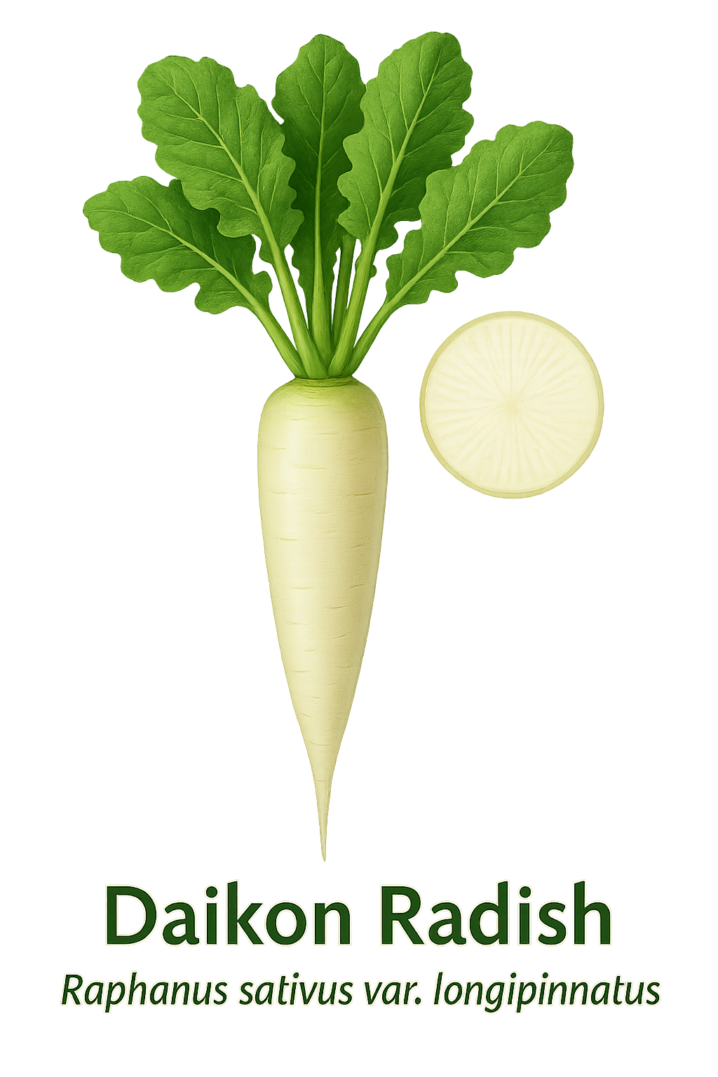 Daikon Radish botanical illustration