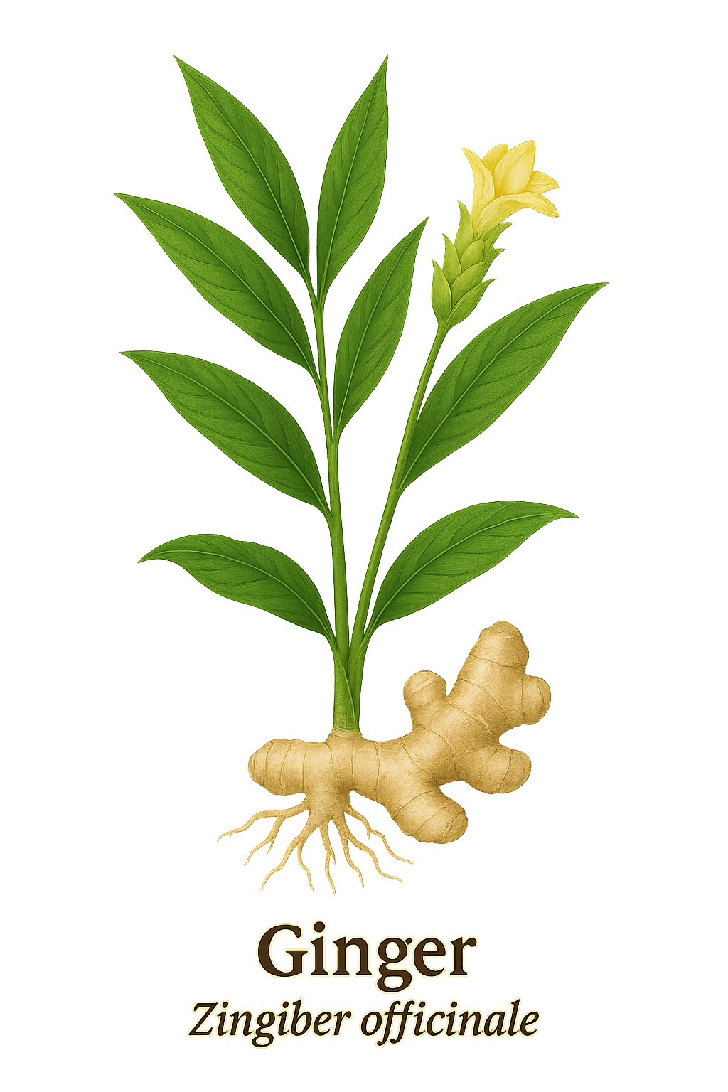 Ginger botanical illustration
