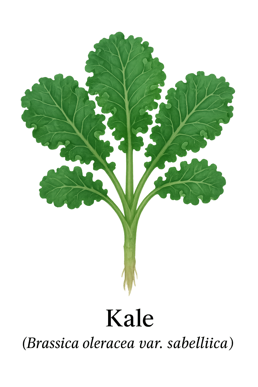Kale botanical illustration