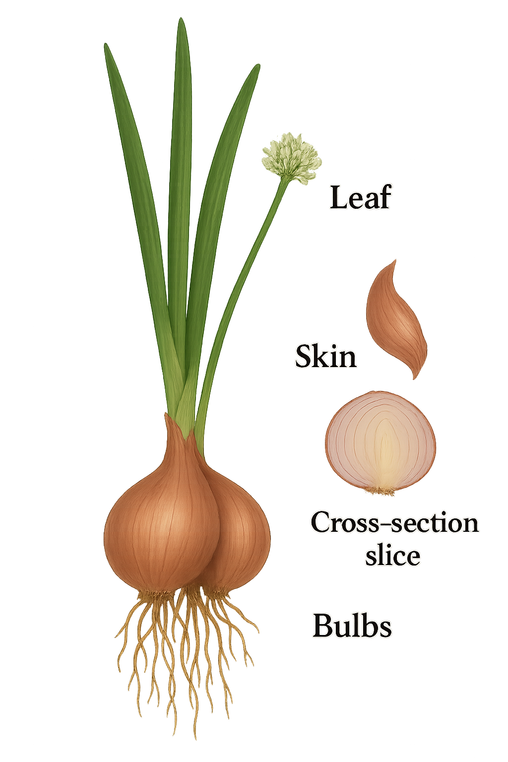 Shallot botanical illustration
