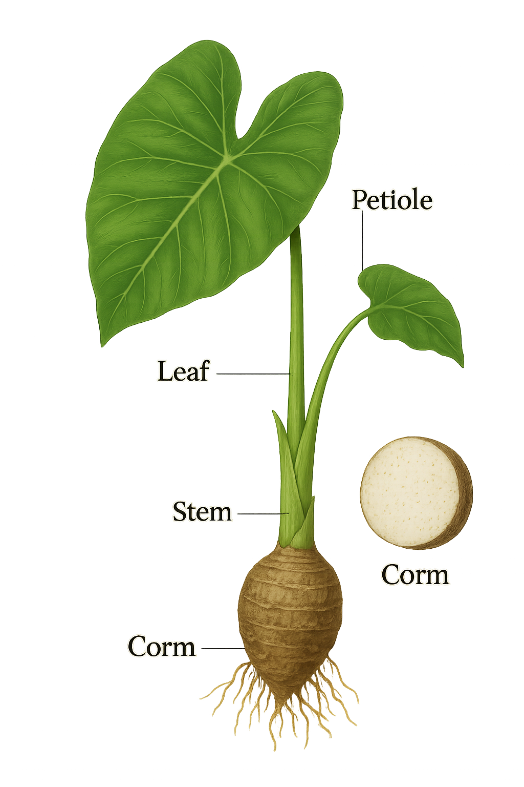 Taro botanical illustration