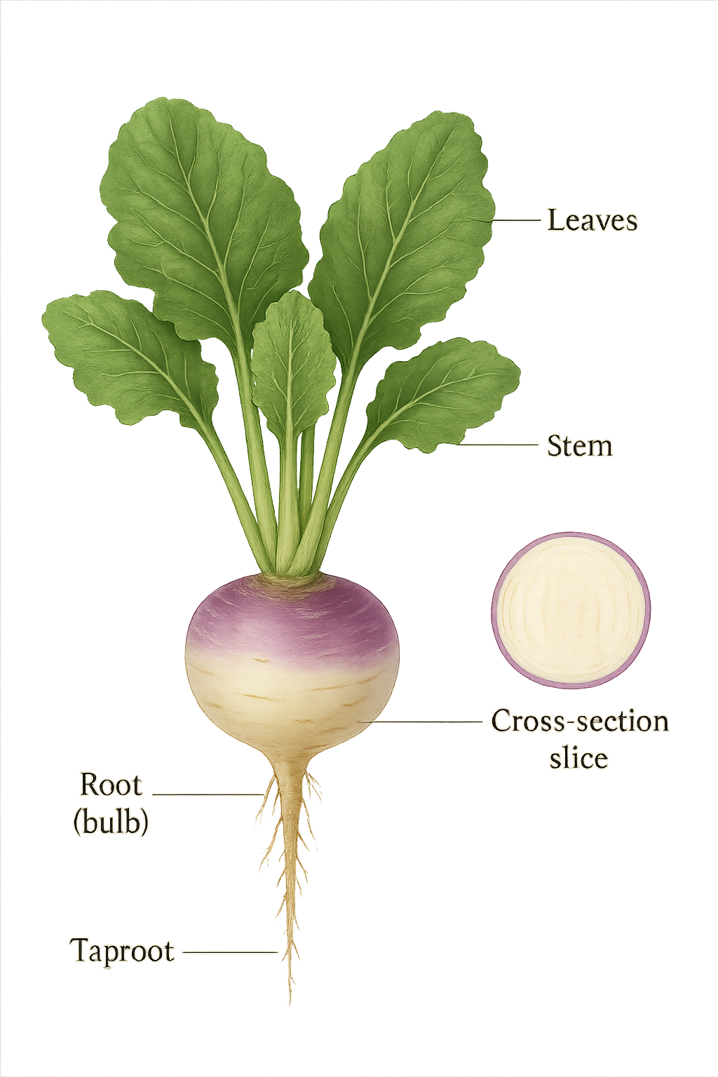 Turnip botanical illustration